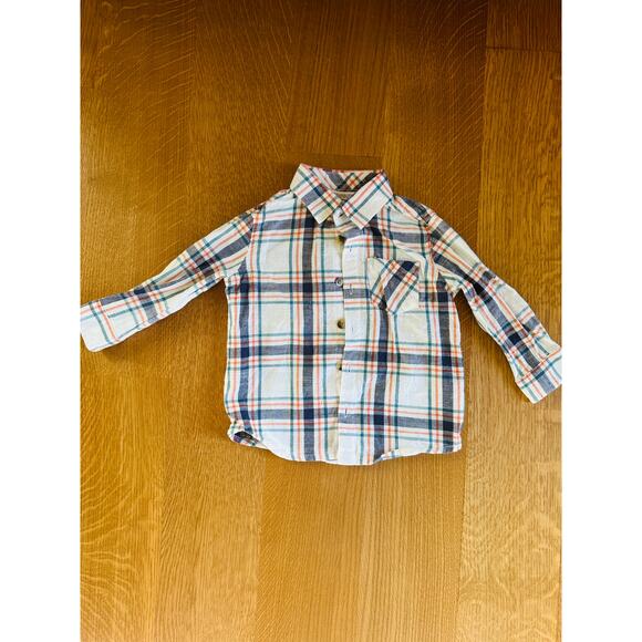Lot of 2 Ruffle/Rugged Butts Plaid Button Down Shirts 18-24 Months - Picture 3 of 3